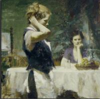 Pino Daeni - Impression oil painting.
